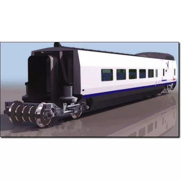 Wagon Tourist Train Car Studio Max 3D model