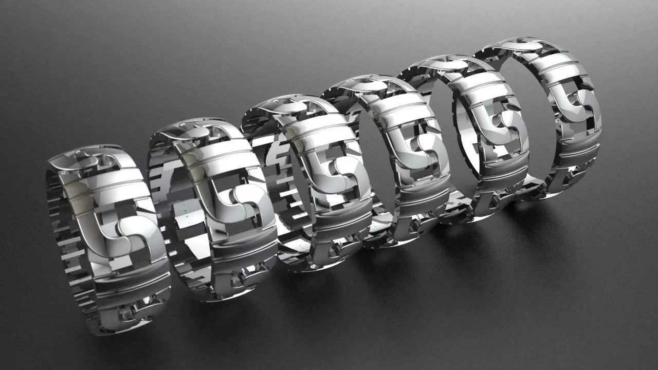 Chain Design Ring 3D print model