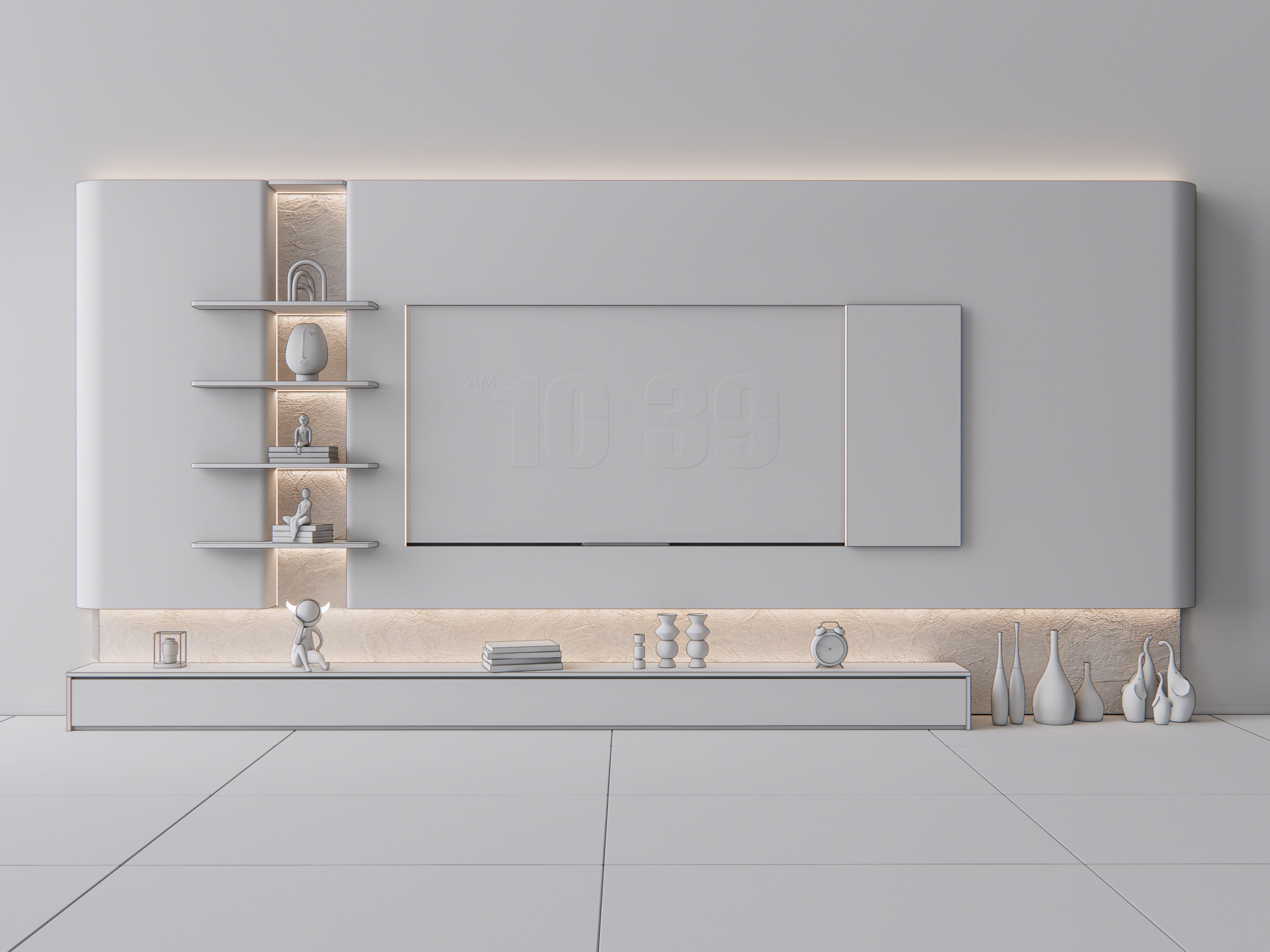 TV wall 3 3D model_19