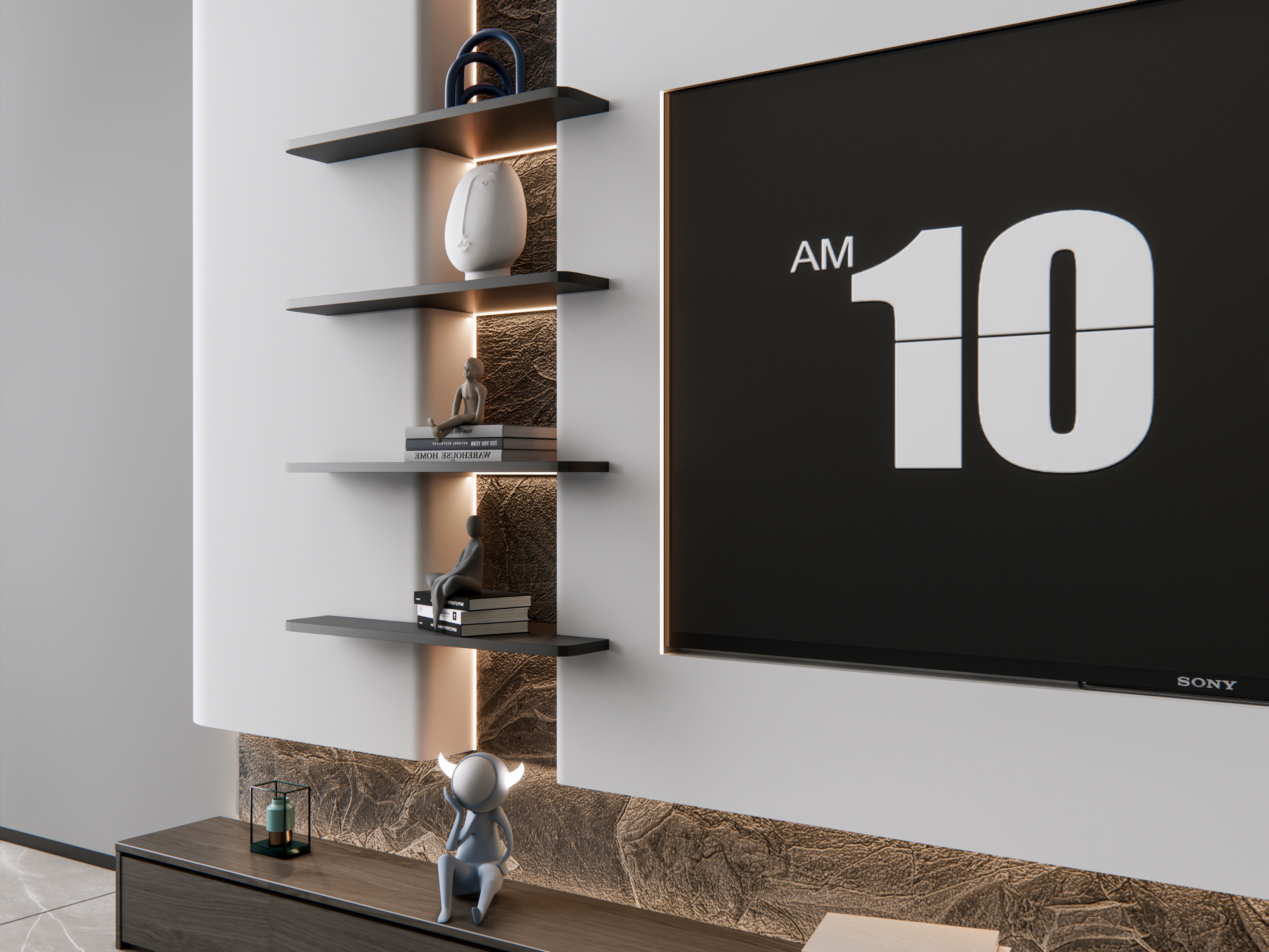 TV wall 3 3D model_12