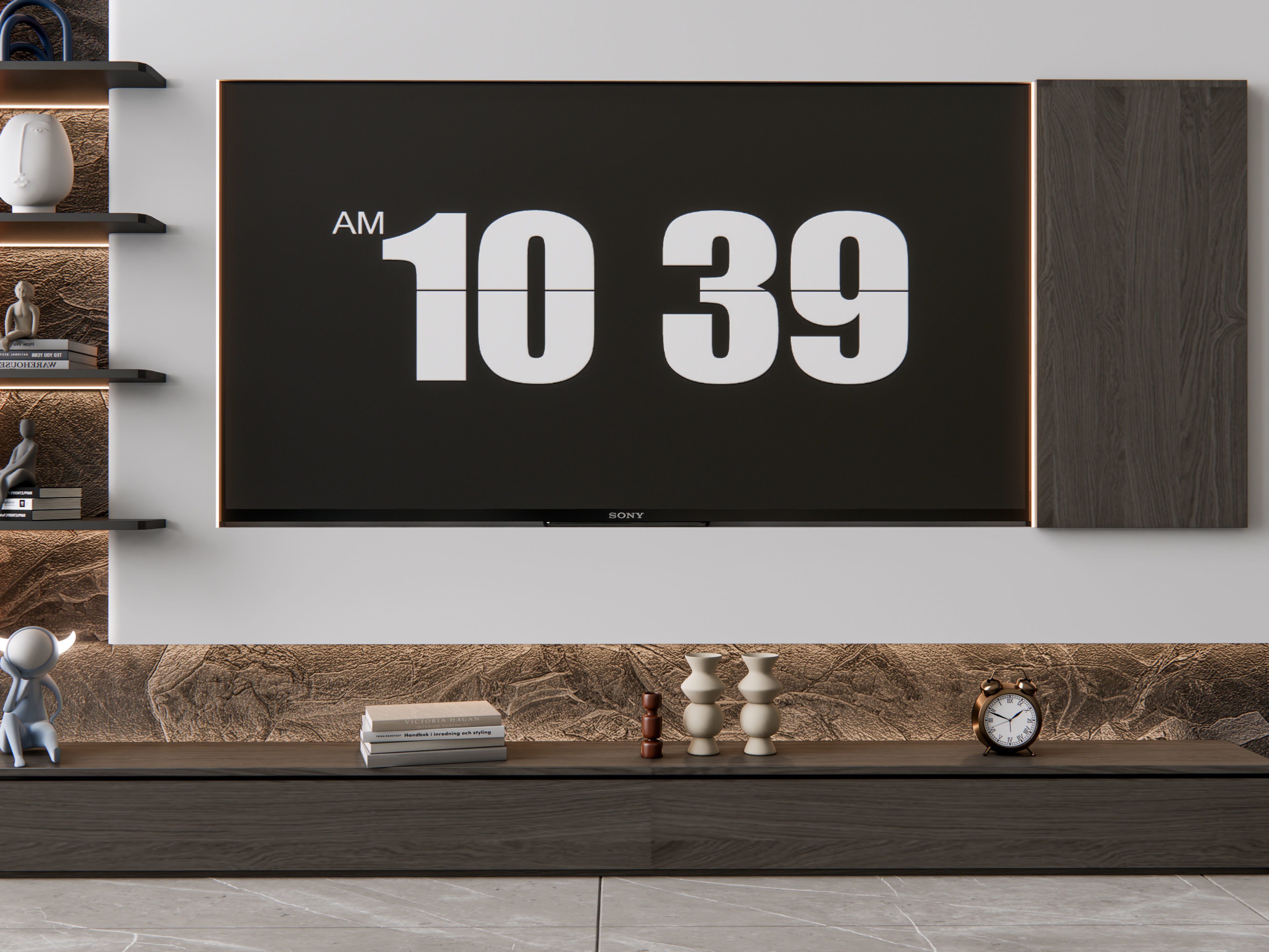 TV wall 3 3D model_6