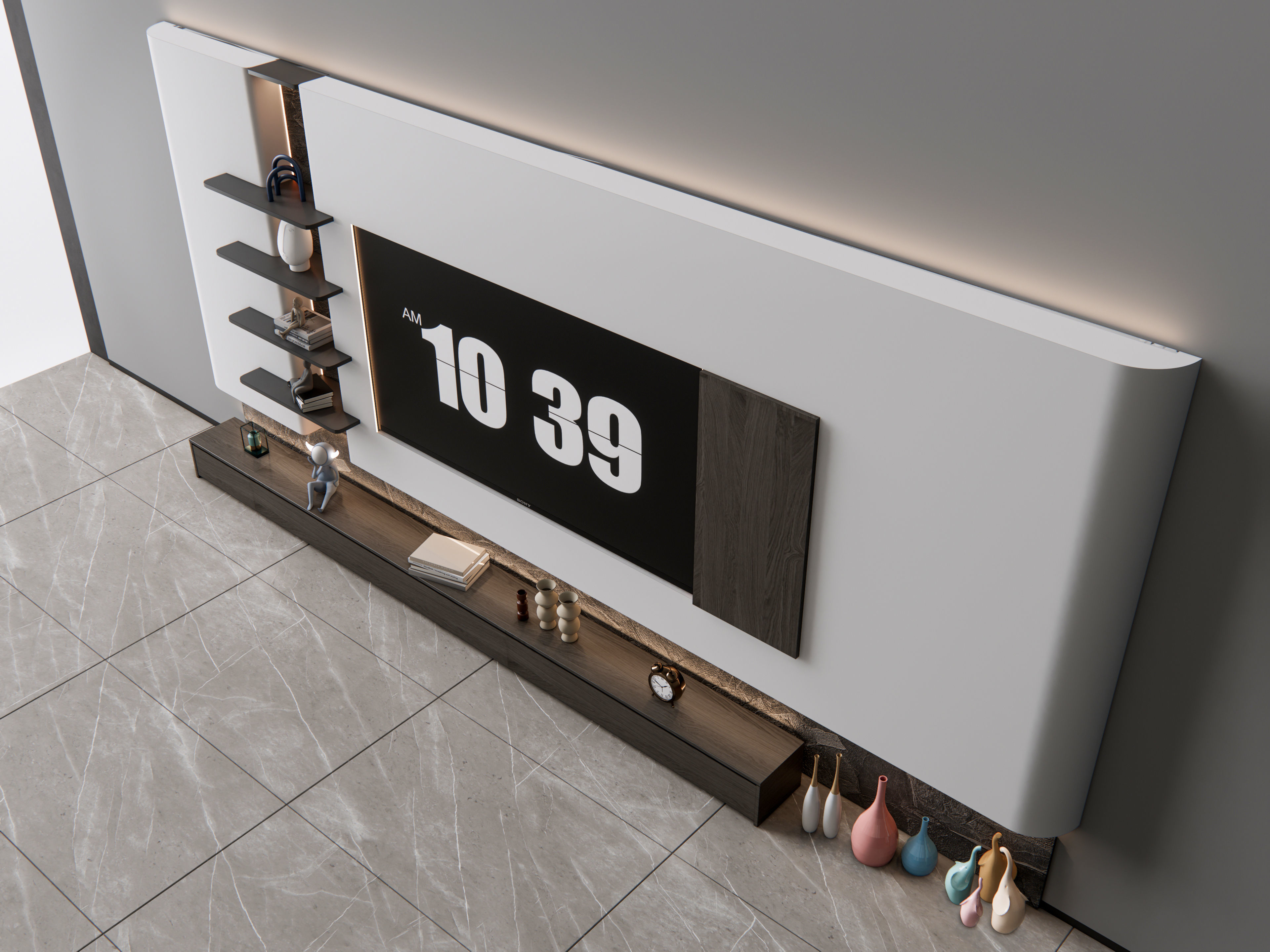 TV wall 3 3D model_17