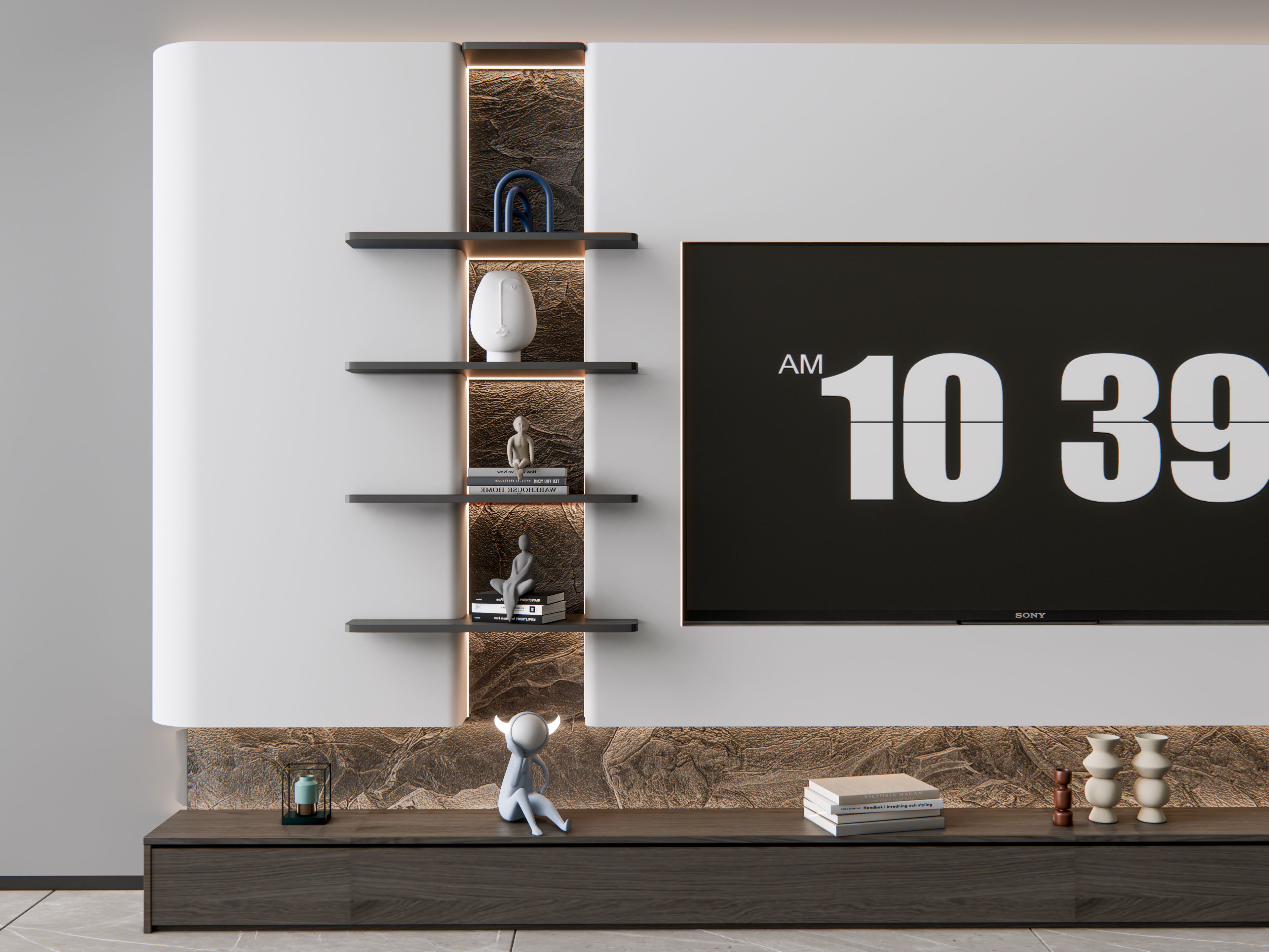 TV wall 3 3D model_3