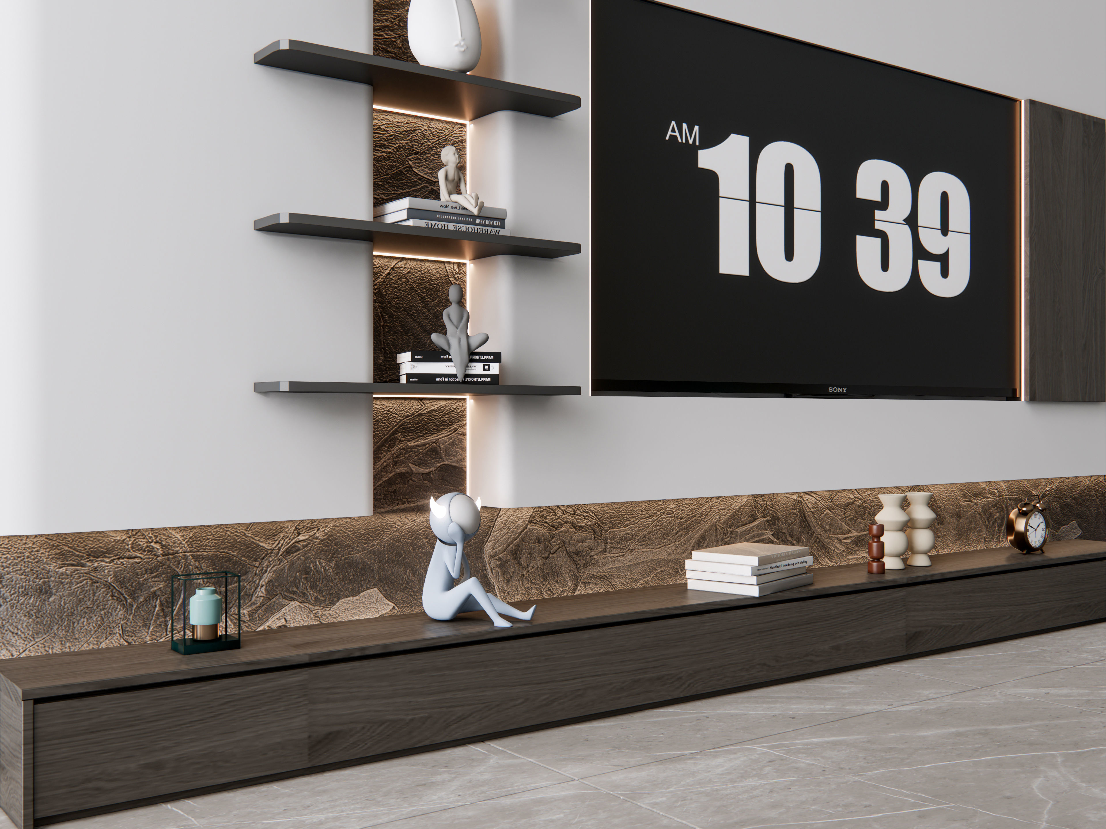 TV wall 3 3D model_15