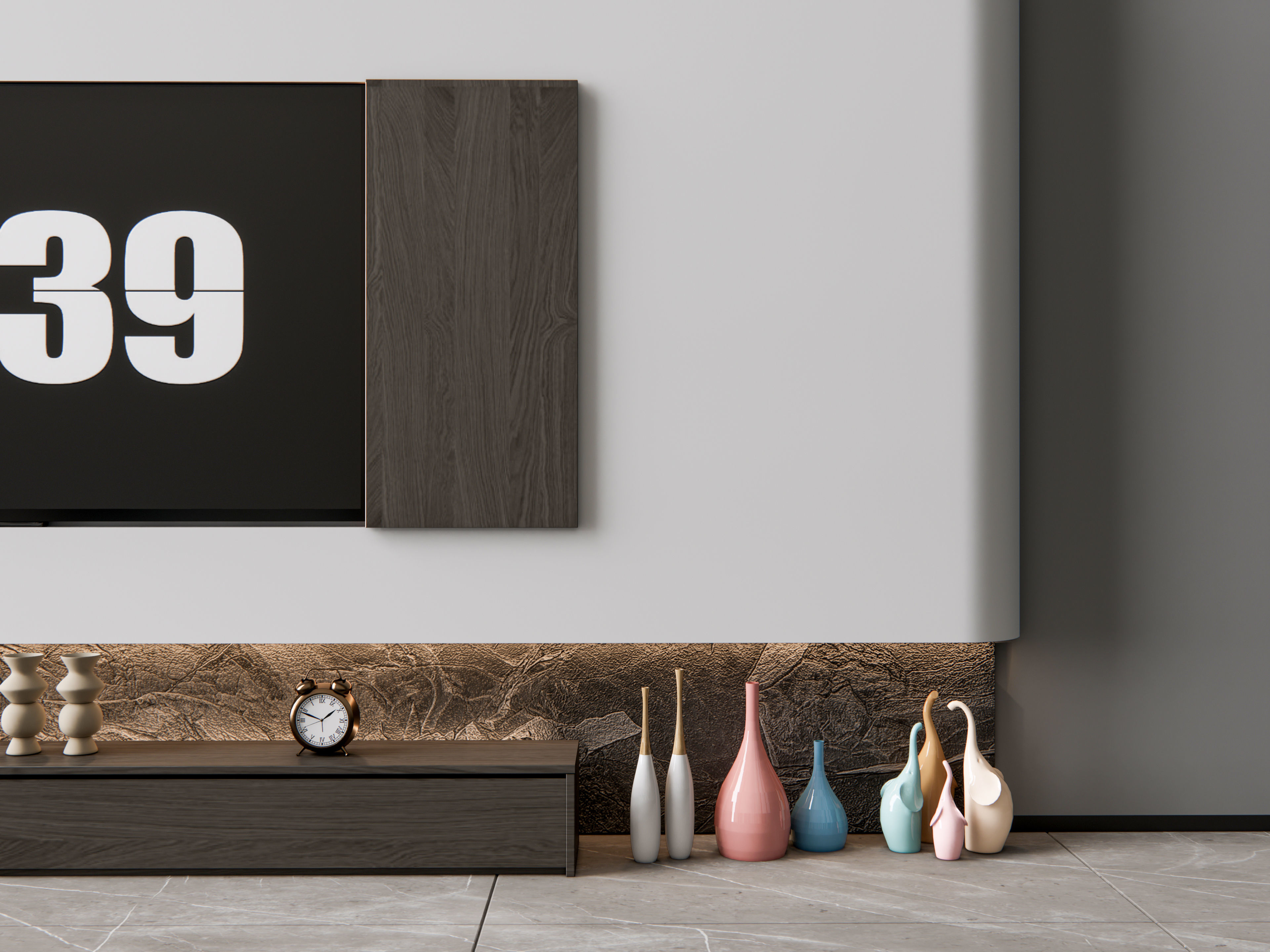 TV wall 3 3D model_7