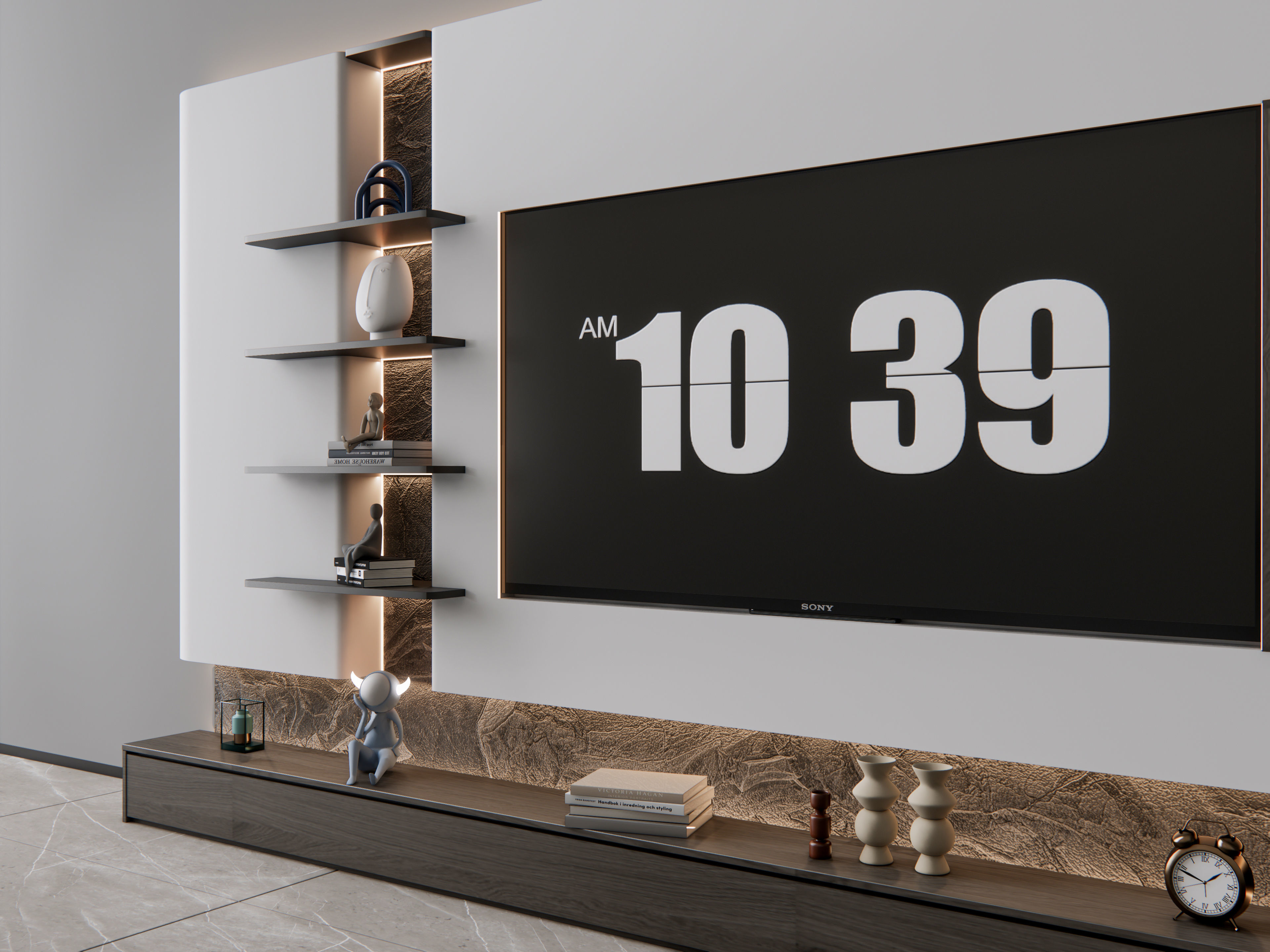 TV wall 3 3D model_11