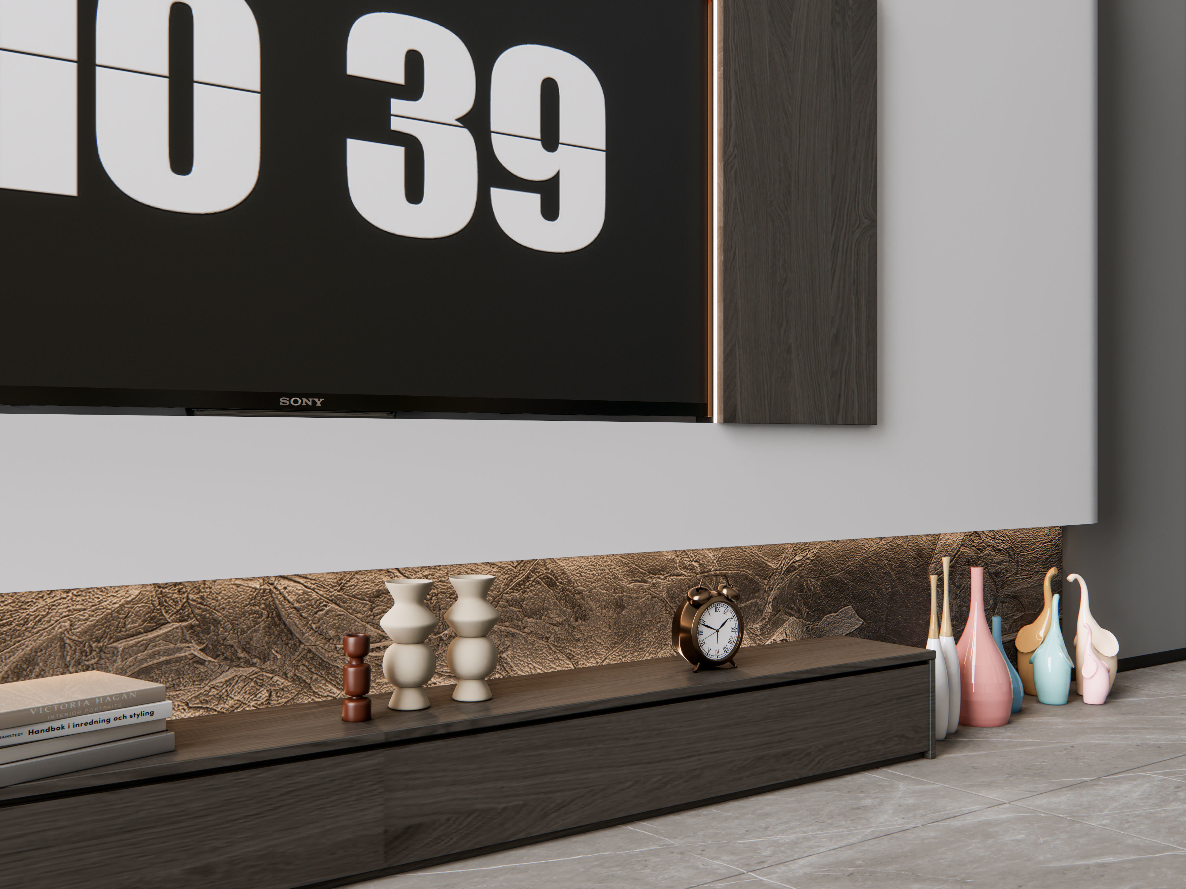 TV wall 3 3D model_16