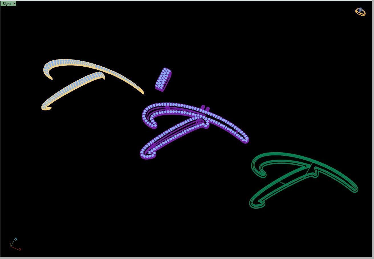 Custom Initial T Letter Diamond Pendant A to Z Alphabet Necklace 3D print model_13