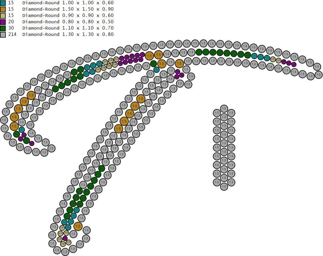 Custom Initial T Letter Diamond Pendant A to Z Alphabet Necklace 3D print model_14