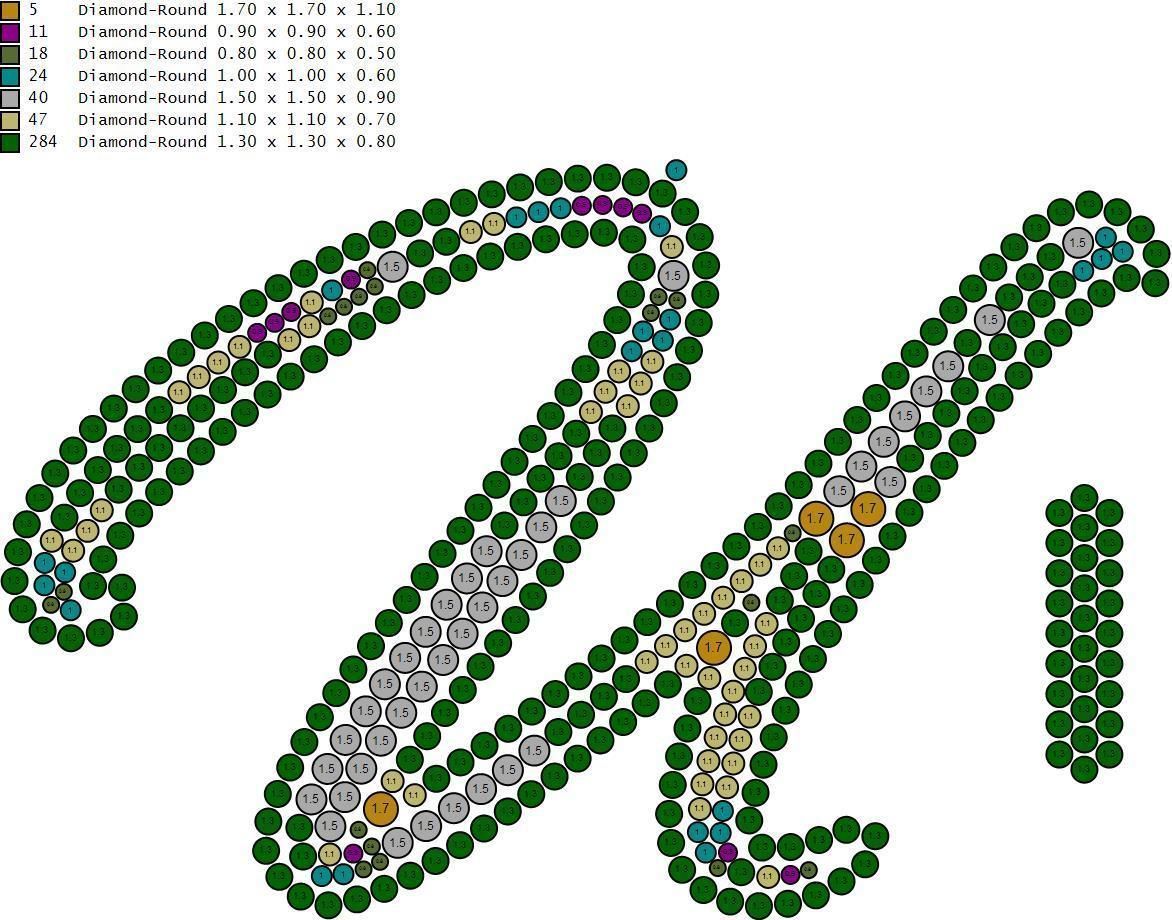 Custom Initial U Letter Diamond Pendant A to Z Alphabet Necklace 3D print model_14