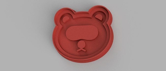 SET 5 COOKIE CUTTER 3D print model ribbon pig horse bear 3D print model