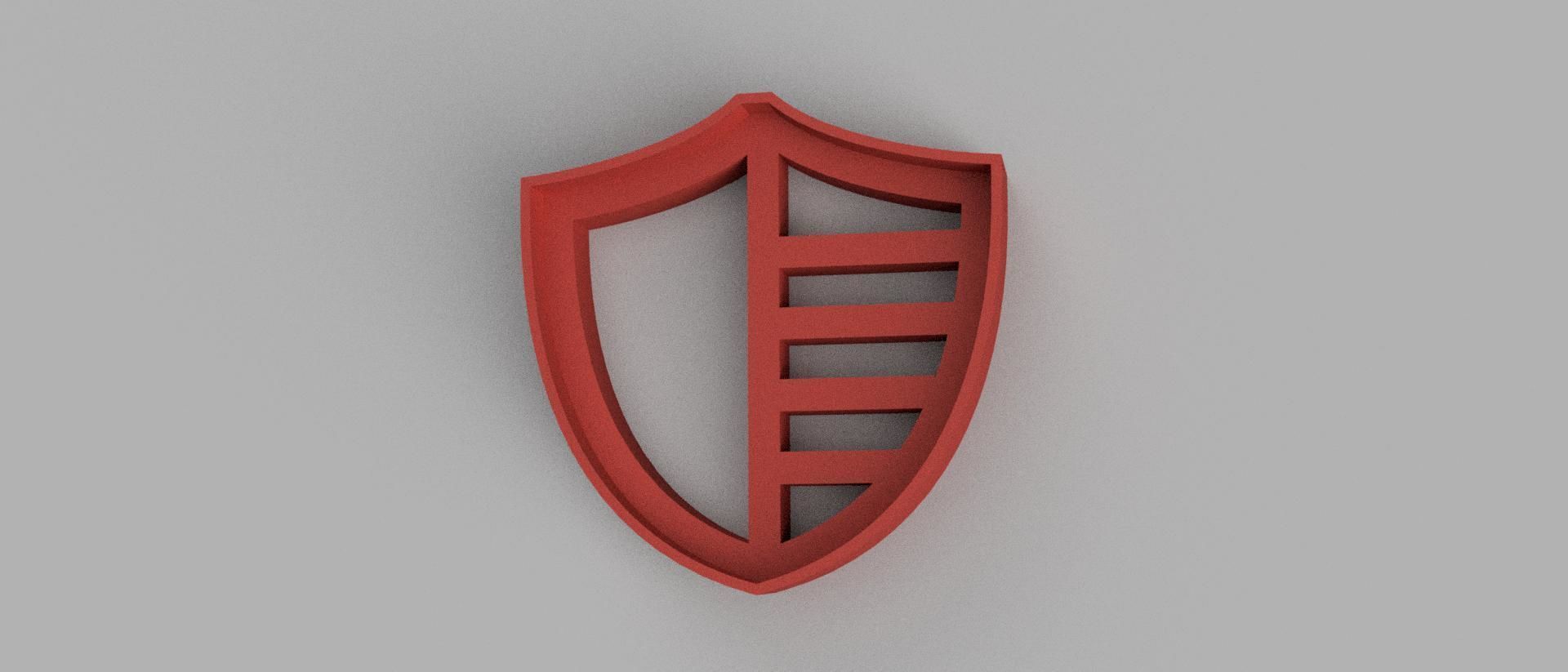 SET 5 COOKIE CUTTER 3D print model shield fire shark turtle 3D print model_4