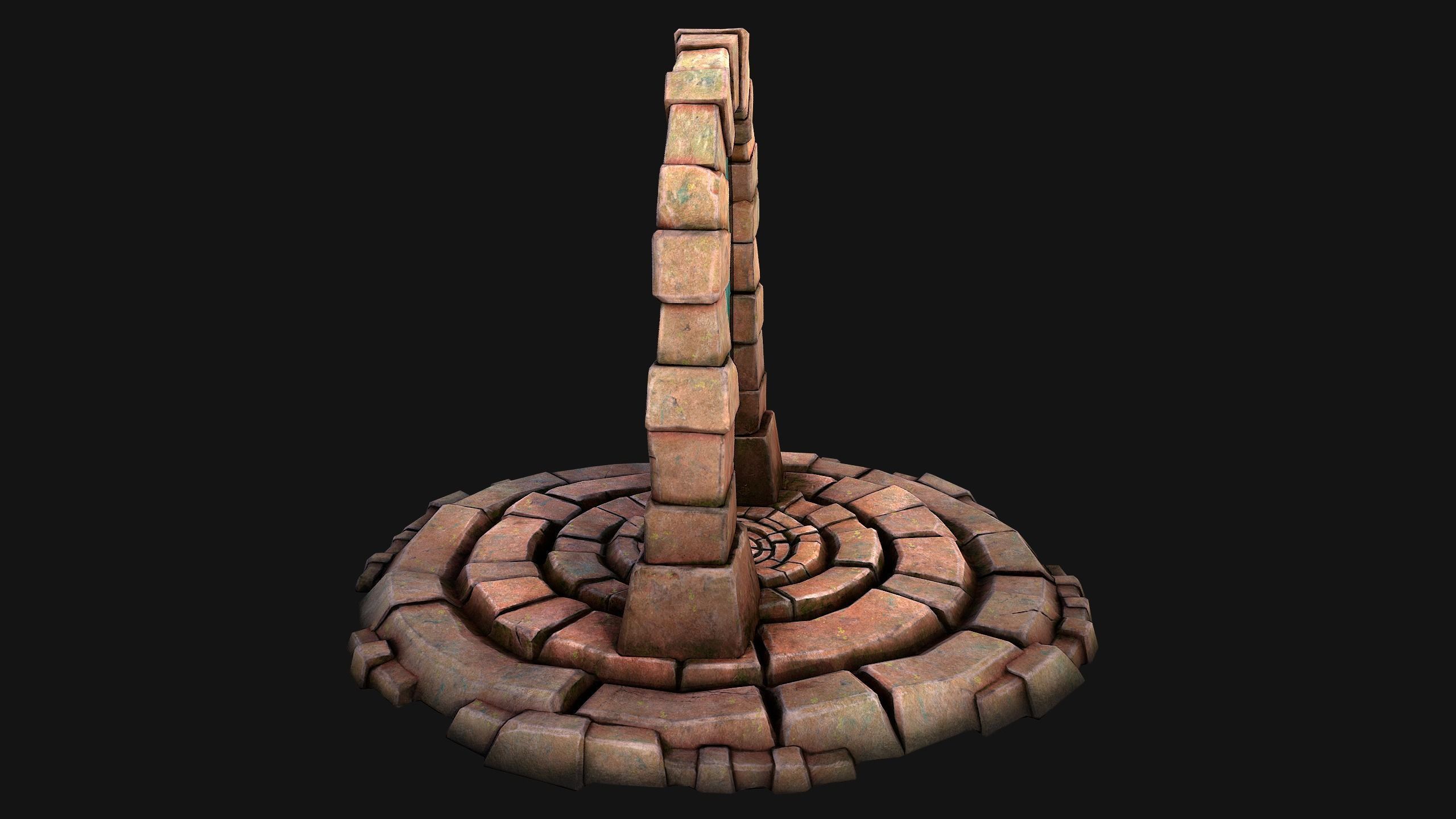 Medieval Portal Teleport in Jungle Ruins for Unreal and Unity Low-poly 3D model_15