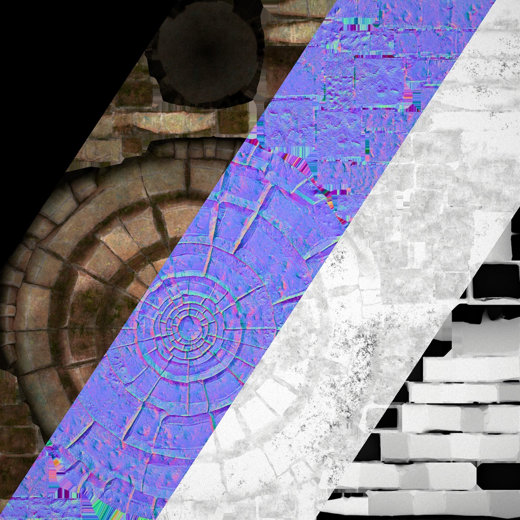 Medieval Portal Teleport in Jungle Ruins for Unreal and Unity Low-poly 3D model_27