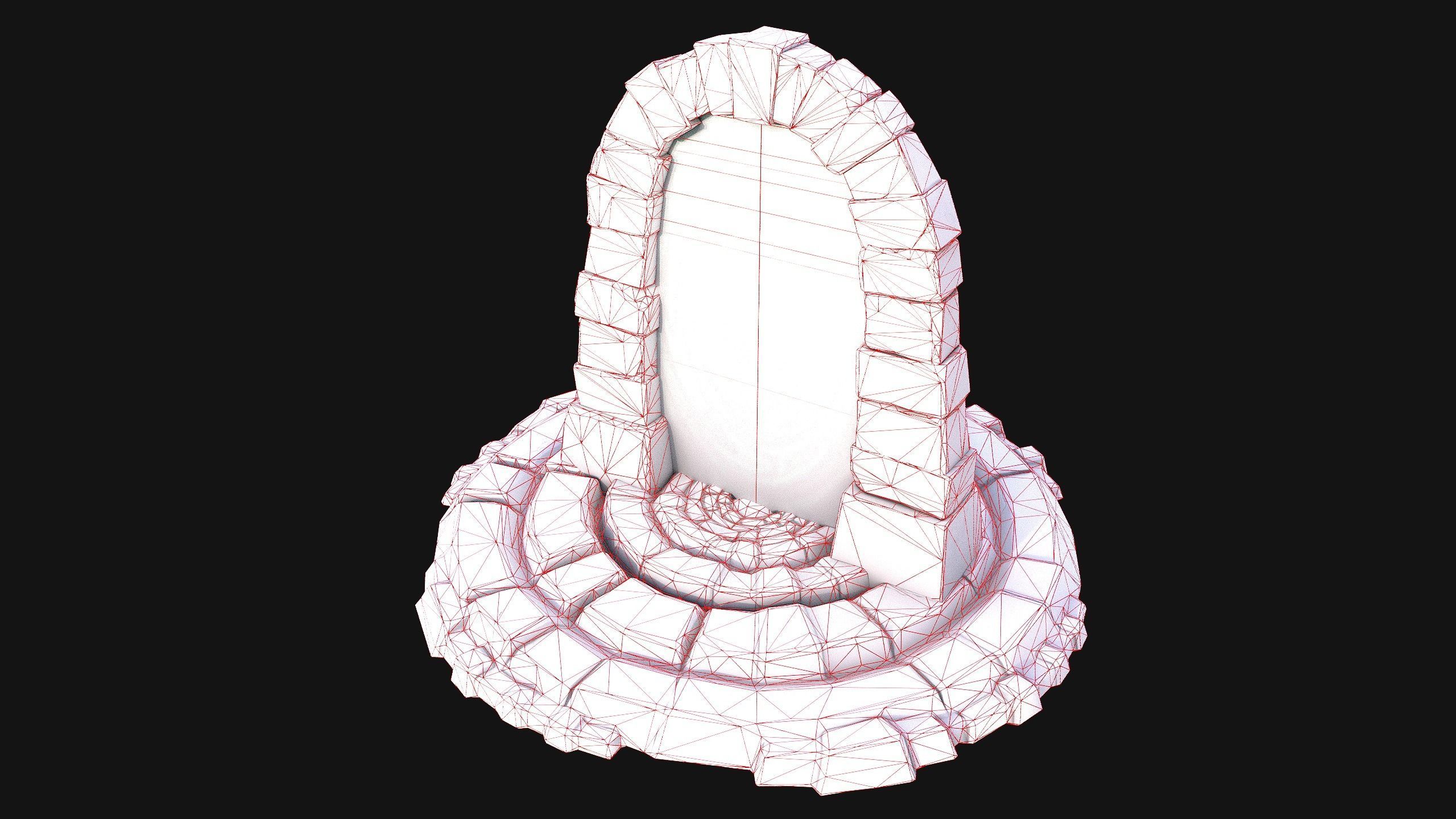 Medieval Portal Teleport in Jungle Ruins for Unreal and Unity Low-poly 3D model_26