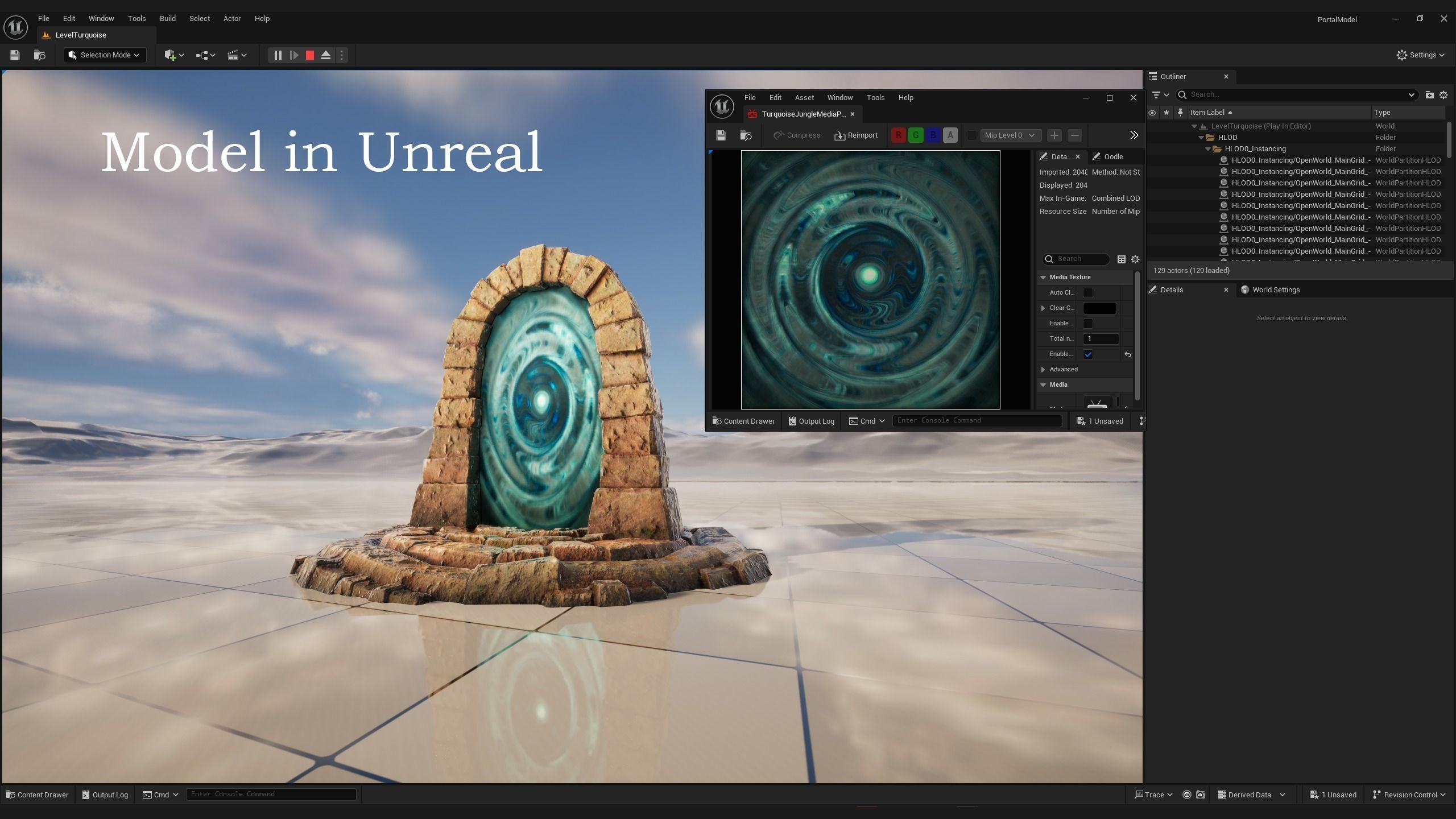 Medieval Portal Teleport in Jungle Ruins for Unreal and Unity Low-poly 3D model_3