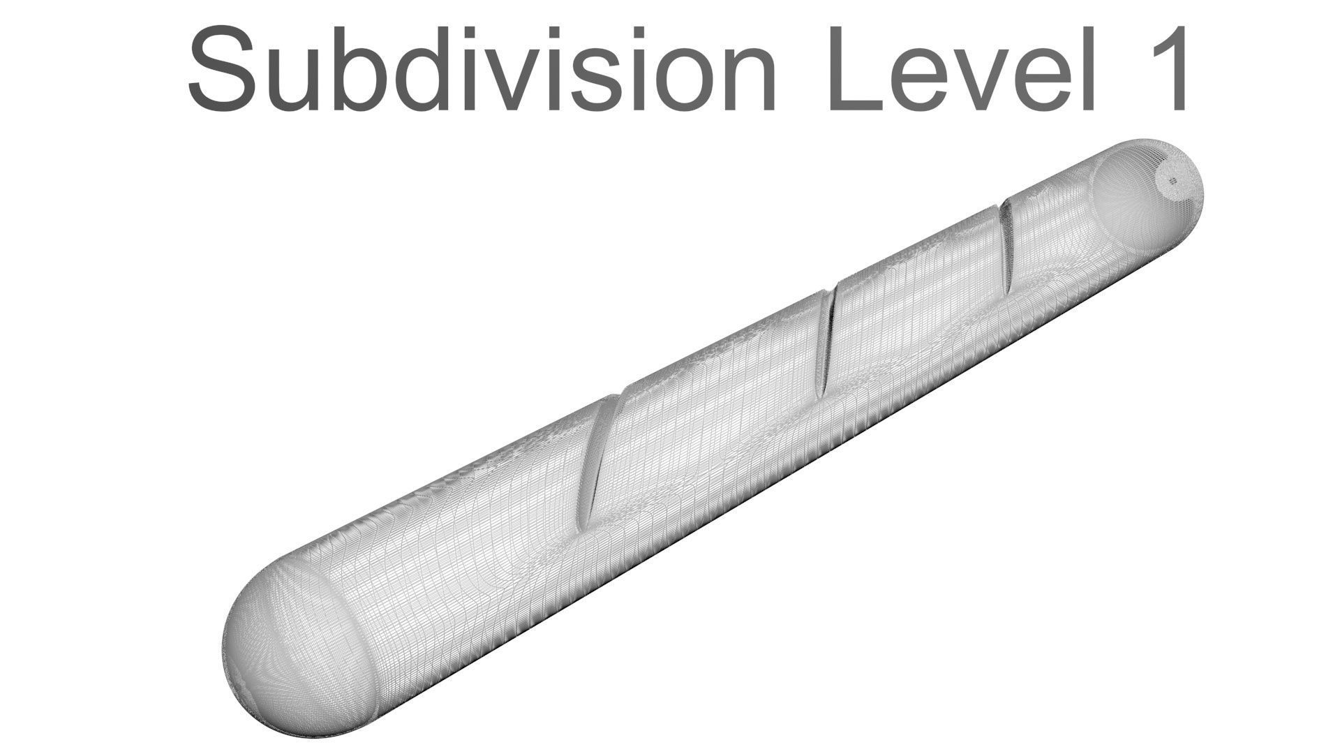 Baguette From Plasticine 3D model_22