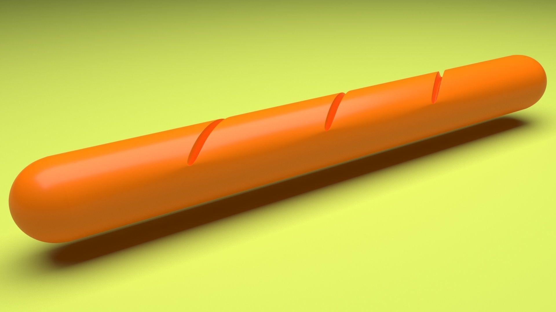 Baguette From Plasticine 3D model_24