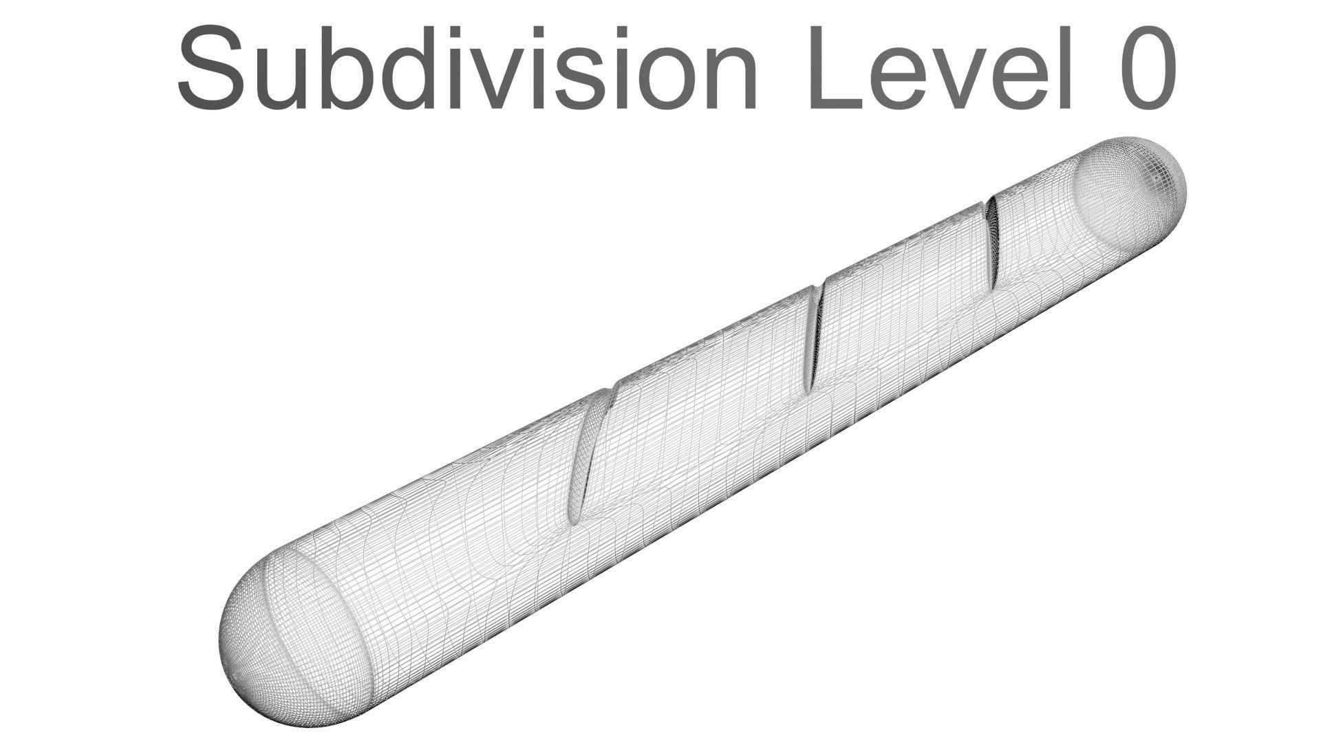 Baguette From Plasticine 3D model_23