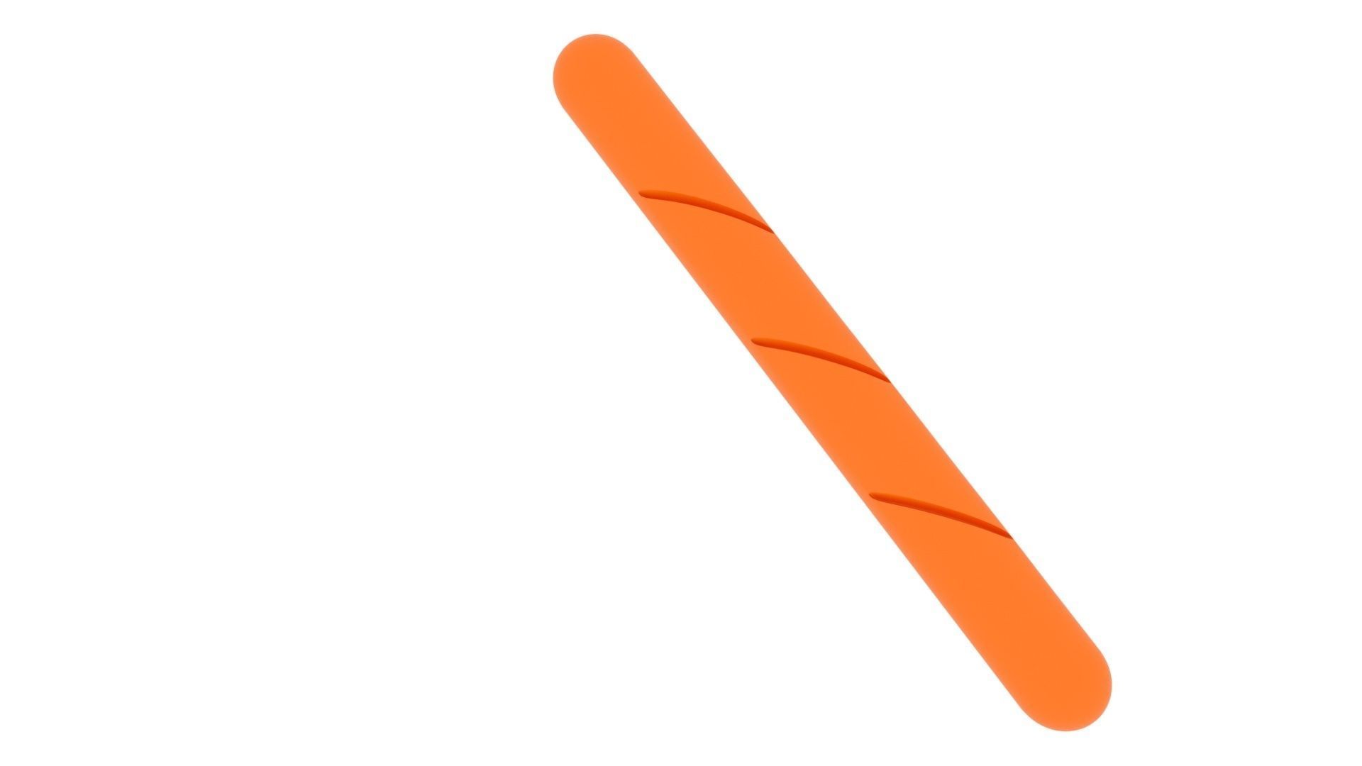 Baguette From Plasticine 3D model_3