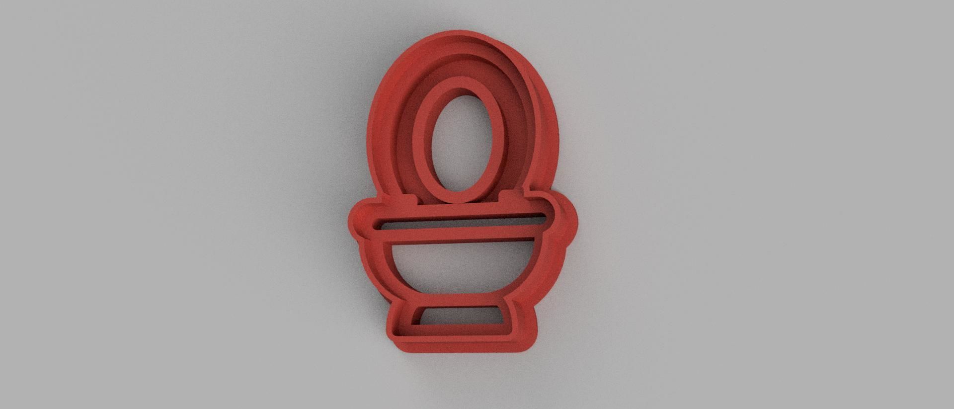 SET 5 COOKIE CUTTER 3D print model sword sun toilet 3D print model_4