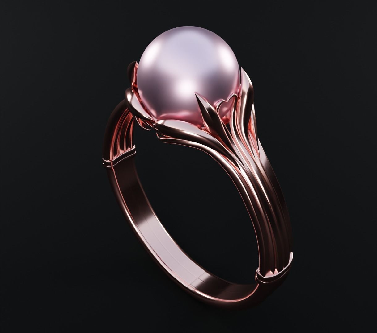 Pearl ring set 3D model collectible models 3D model_17