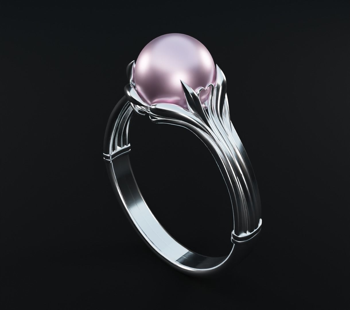 Pearl ring set 3D model collectible models 3D model_27