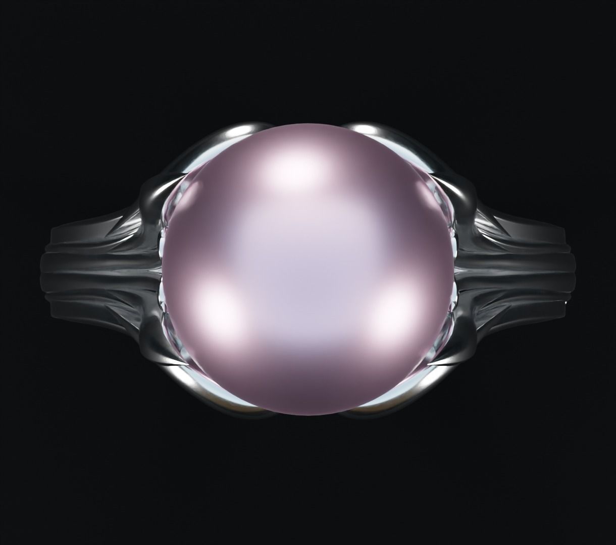 Pearl ring set 3D model collectible models 3D model_21