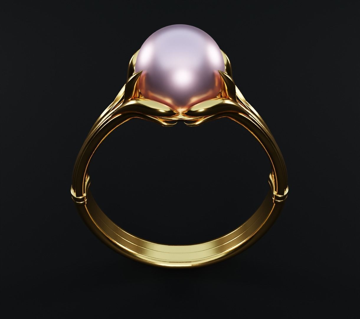 Pearl ring set 3D model collectible models 3D model_1