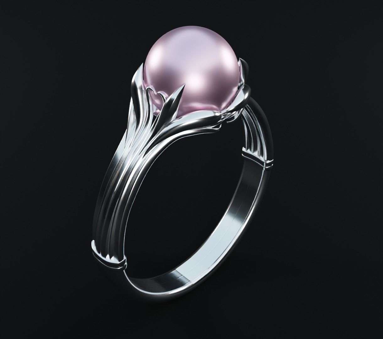 Pearl ring set 3D model collectible models 3D model_19