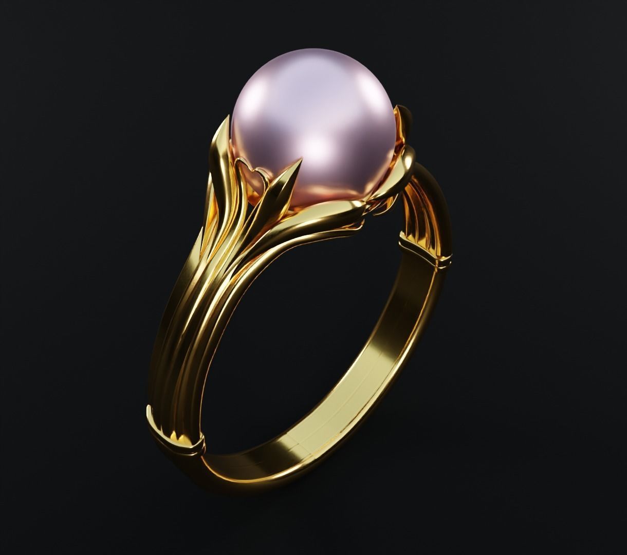 Pearl ring set 3D model collectible models 3D model_6