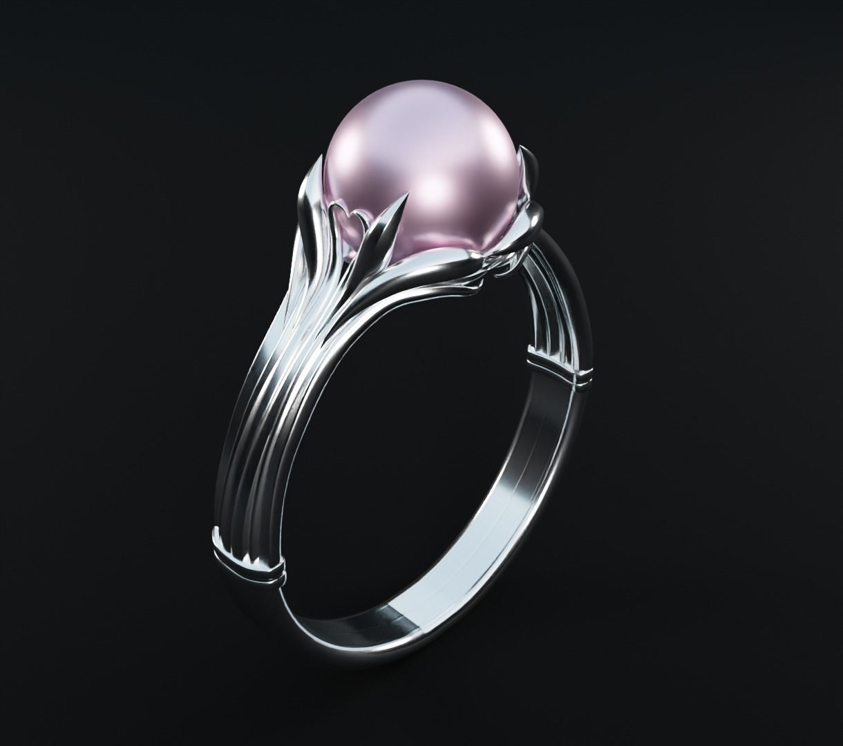 Pearl ring set 3D model collectible models 3D model_26