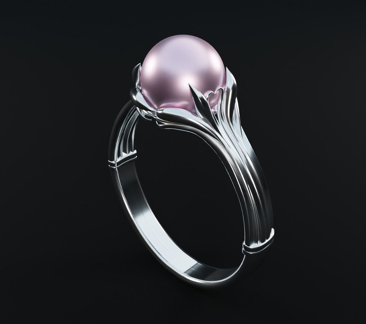 Pearl ring set 3D model collectible models 3D model_25