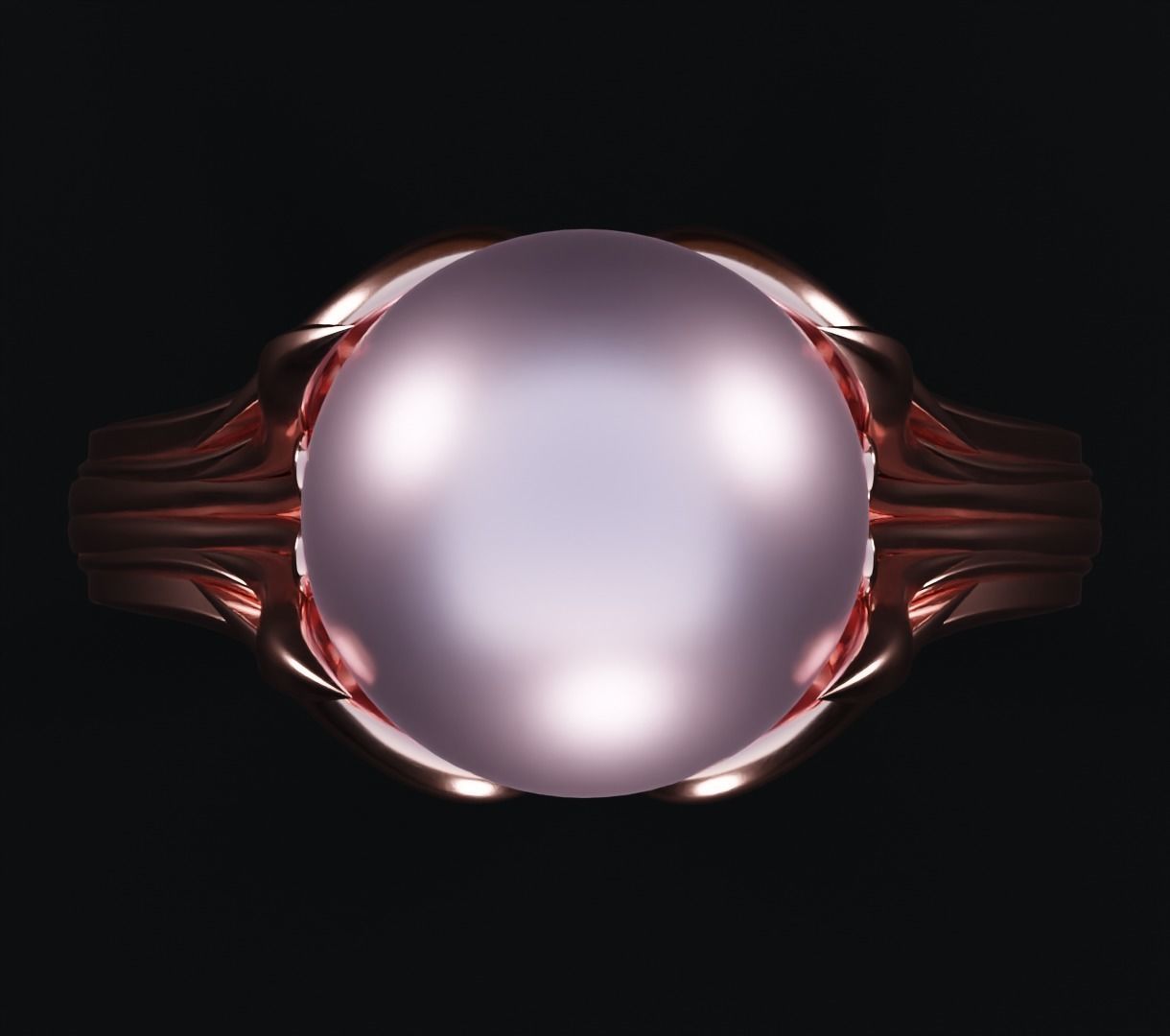 Pearl ring set 3D model collectible models 3D model_11