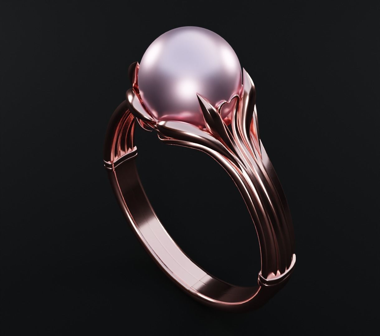 Pearl ring set 3D model collectible models 3D model_15