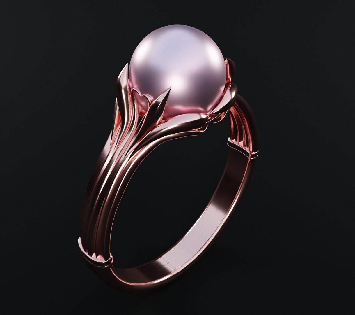 Pearl ring set 3D model collectible models 3D model_16
