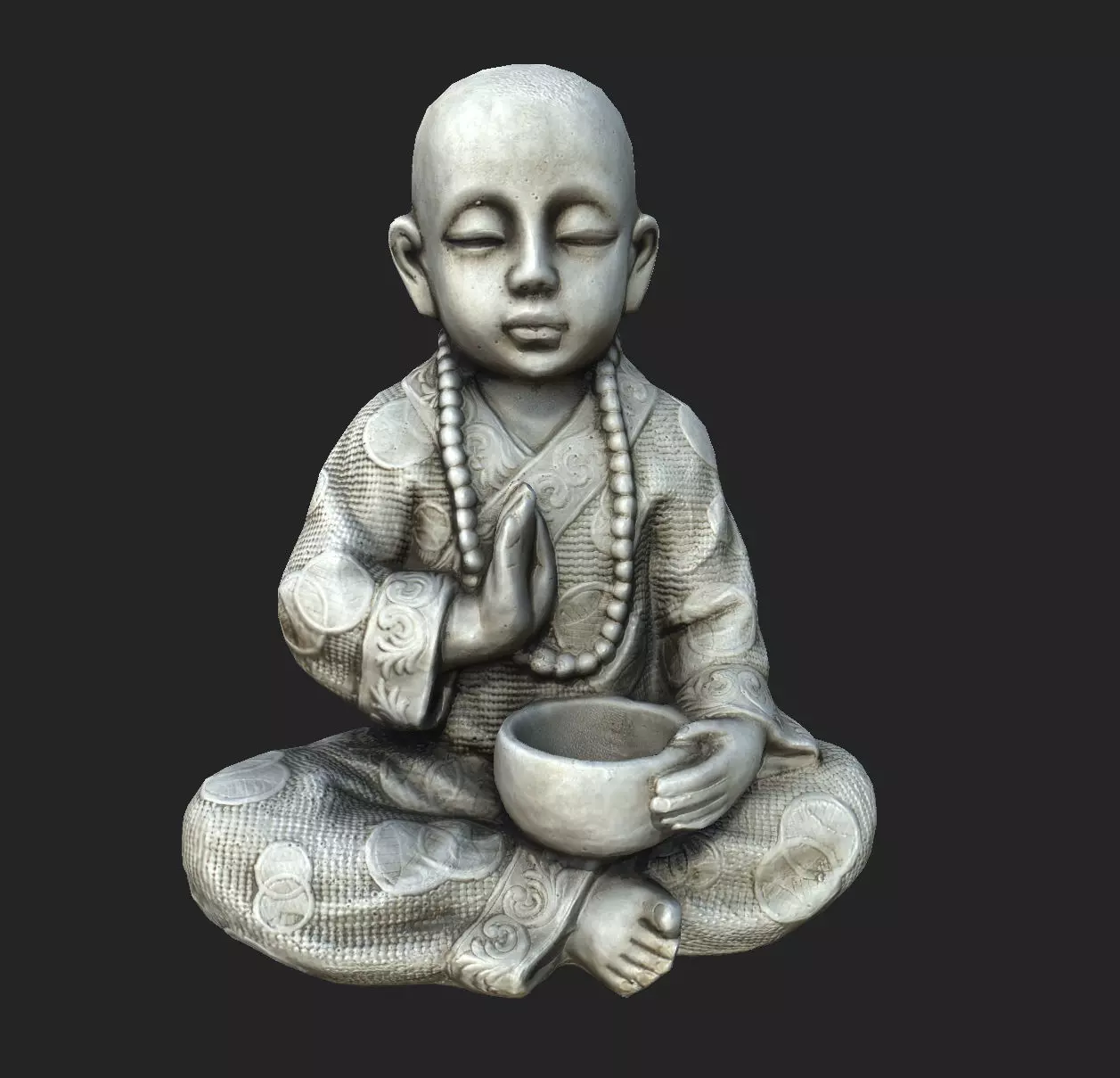 CHILD BUDDHA STATUE Low-poly 3D model_0