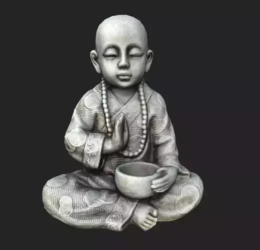 CHILD BUDDHA STATUE Low-poly 3D model