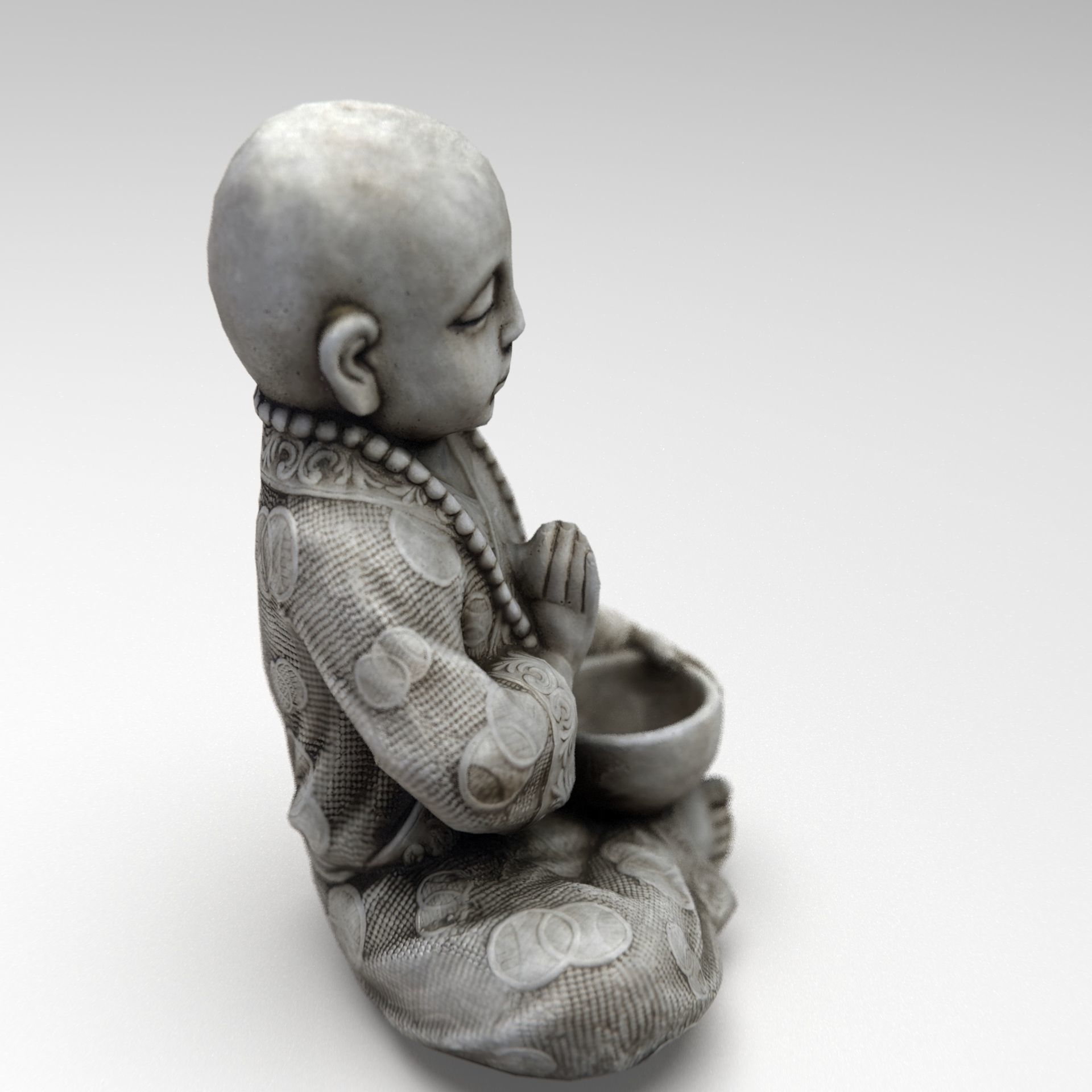 CHILD BUDDHA STATUE Low-poly 3D model_14