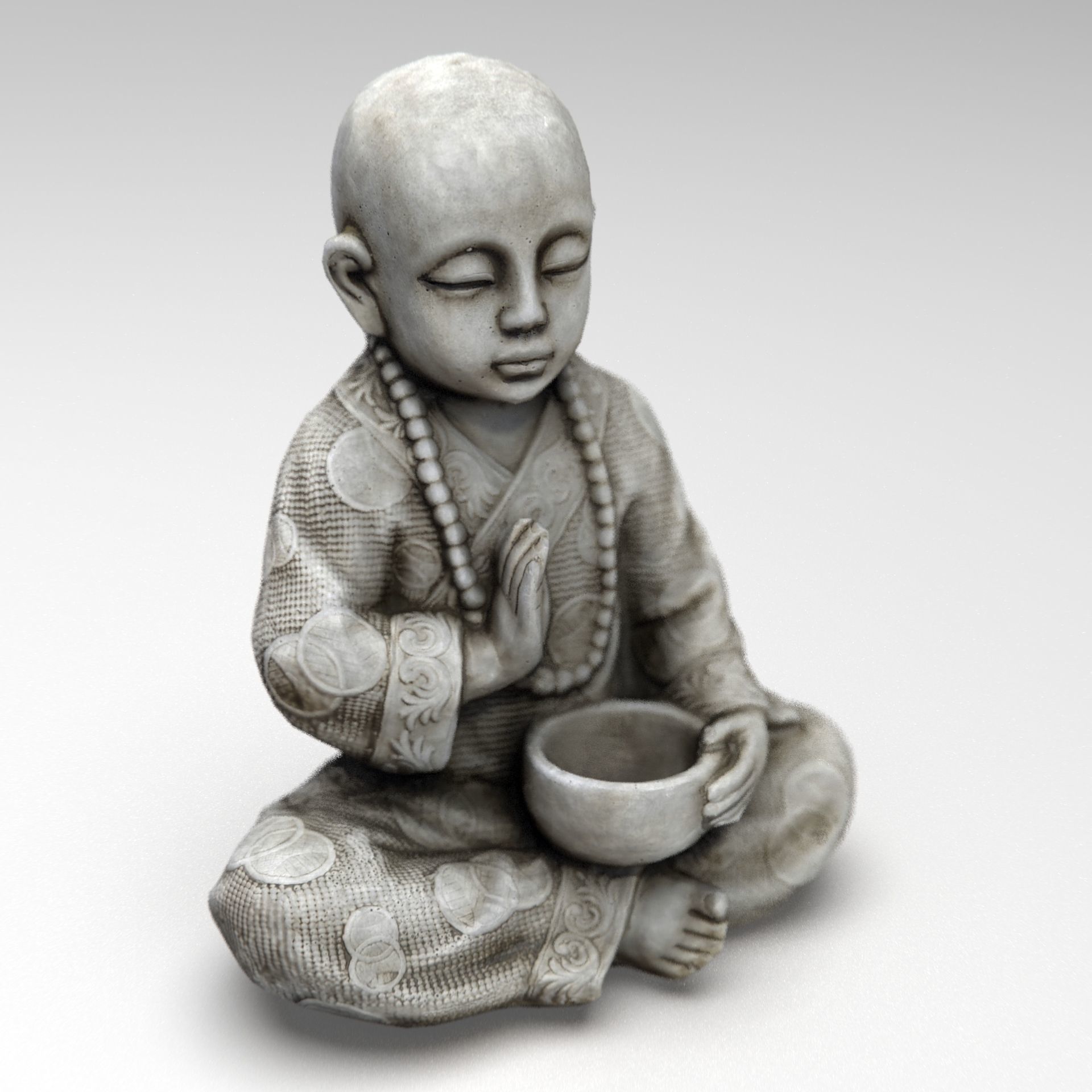 CHILD BUDDHA STATUE Low-poly 3D model_13