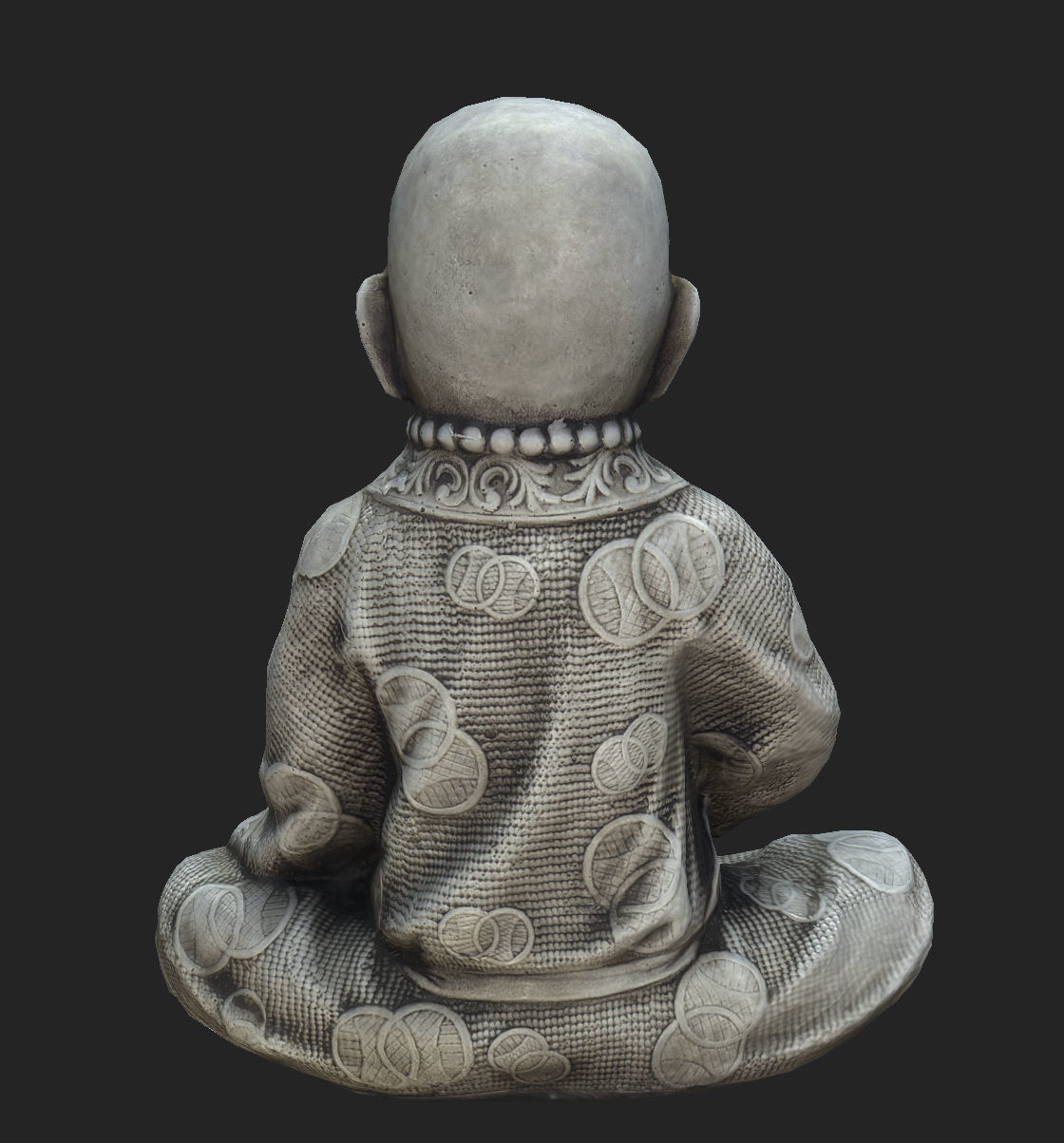 CHILD BUDDHA STATUE Low-poly 3D model_2