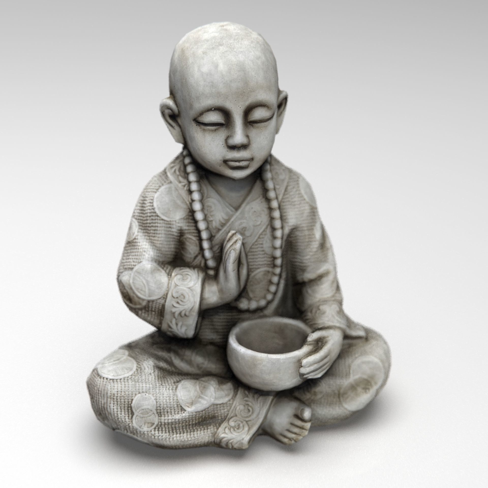 CHILD BUDDHA STATUE Low-poly 3D model_20