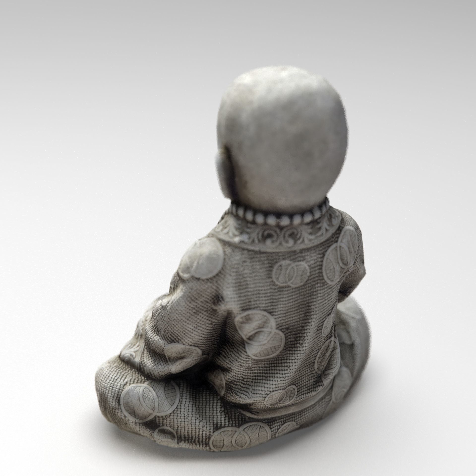 CHILD BUDDHA STATUE Low-poly 3D model_17