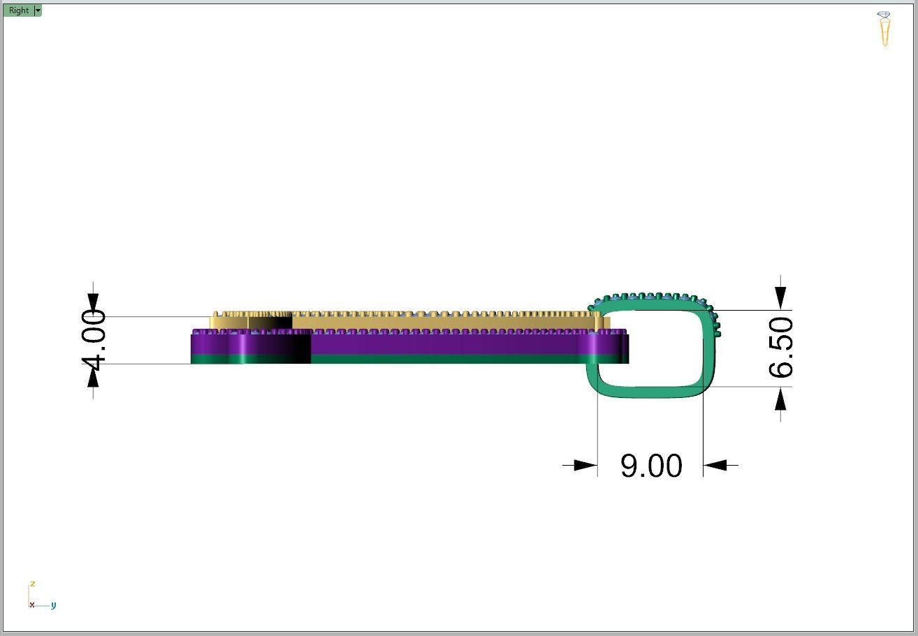 Custom Initial Z Letter Diamond Pendant A to Z Alphabet Necklace 3D print model_7