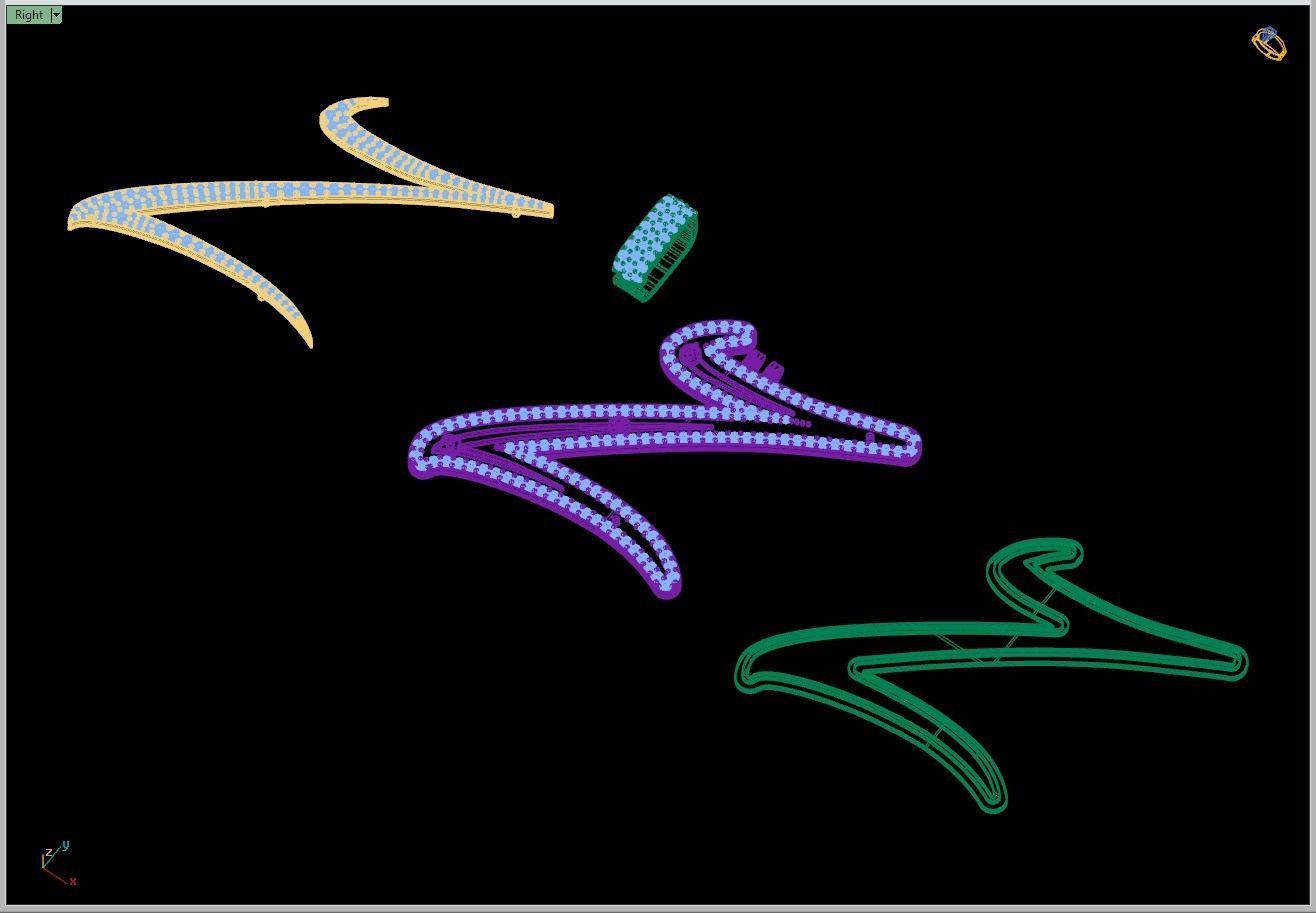 Custom Initial Z Letter Diamond Pendant A to Z Alphabet Necklace 3D print model_13