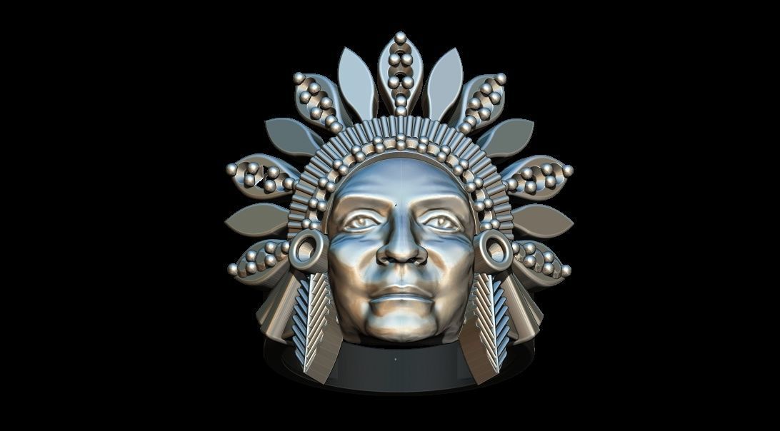 Indian Ring 3D print model_3