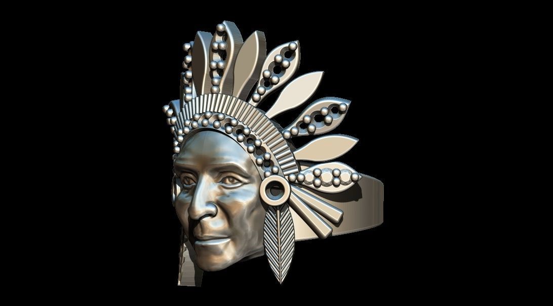 Indian Ring 3D print model_1