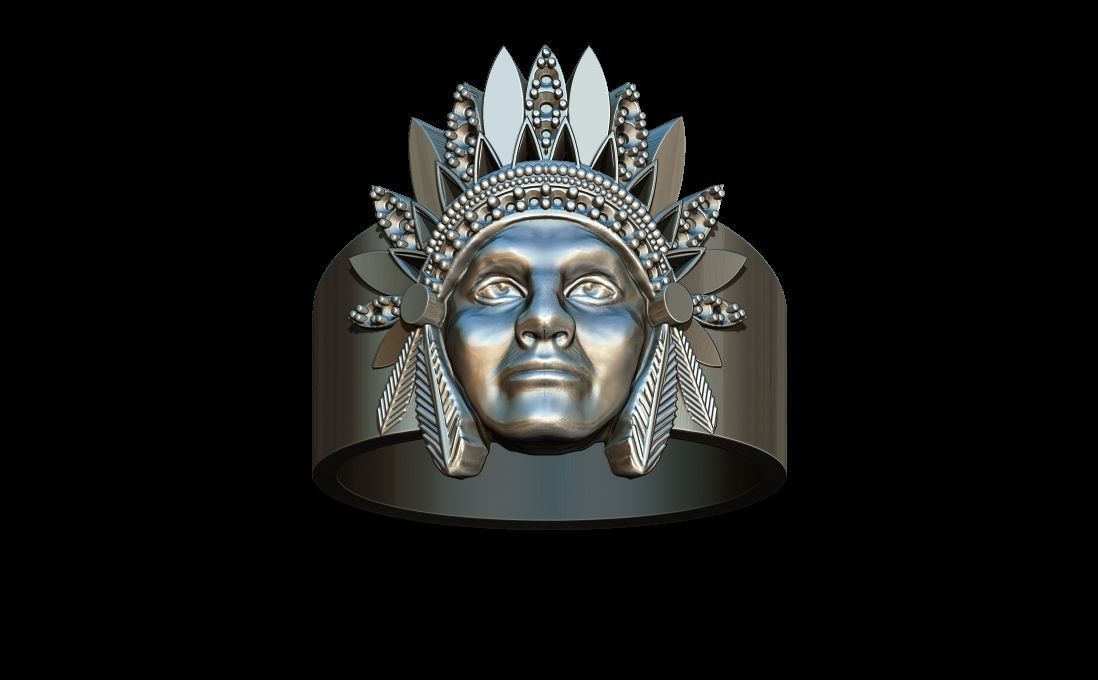 Indian Ring 3D print model_1