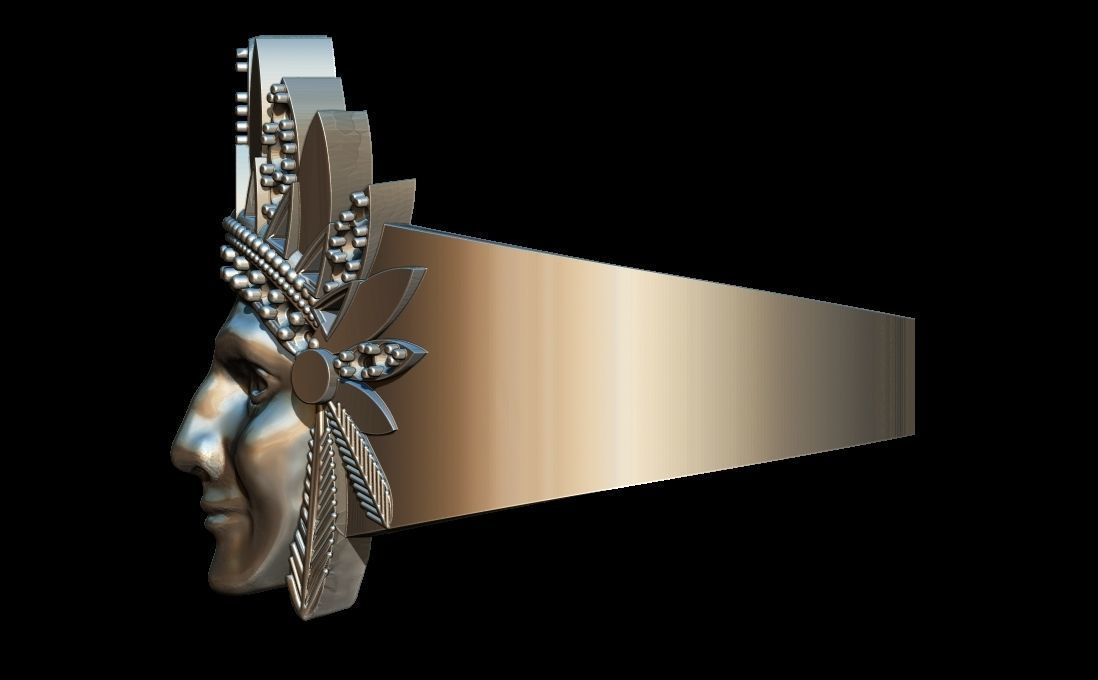 Indian Ring 3D print model_4