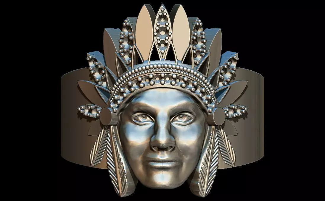 Indian Ring 3D print model_0